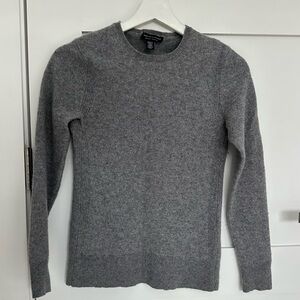 Saks Fifth Avenue Cashmere Gray Crew Neck Sweater